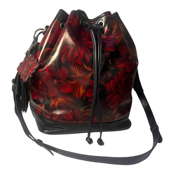 Patricia Nash Red Floral Crossbody Bag - Picture 4 of 15